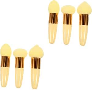 POPETPOP 2sets Cosmetic Makeup Pen Travel Makeup Pens Women Sponges Brush Puff 3pcs*2