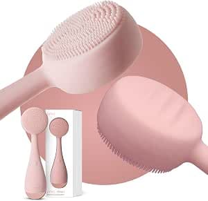 PMD Clean - Smart Facial Cleansing Device with Silicone Brush & Anti-Aging Massager - Waterproof - SonicGlow Vibration Technology - Clear Pores and Blackheads - Lift, Firm, and Tone Skin