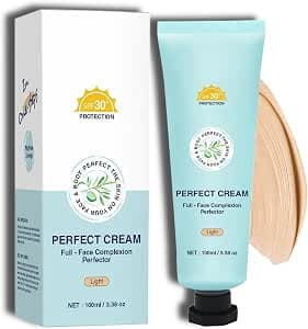 Shimmery Beauty Body Coverage Perfector with SPF30, 12H Hydrating CC Cream, Full Coverage Foundation & Concealer Cream, Waterproof, Transfer-Resistant Skin Tint Makeup for All Skin Types (Medium)