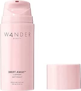 Wander Beauty Drift Away Face Cleanser - Reviving Foaming Cleanser Gently Removes Makeup & Impurities - Antioxidant-Rich Anti Aging Face Wash With Guava, Acai & Sea Kelp - Non-Stripping Creamy Formula