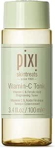 Pixi Vitamin-C Tonic,Brightening & Soothing Facial Toner, Boost Skin Luminosity, Infused With Vitamin-C & Ferulic Acid, Alcohol Free Daily Toner, 100Ml 3.4Fl Oz