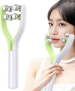Facial Roller Massager,Facial Massager Sculpting Skin Care V Roller Beauty Device - Adjustable Face Sculptor Beauty Roller, Neck Skincare Roller for Lovers, Families