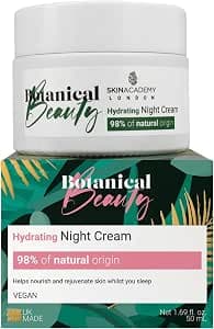 Skin Academy London | Botanical Beauty Hydrating Night Cream | 98% Nature Derived | Vegan | 50ml