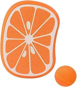 Easy to Use Fashion Mini Compact Fruit Silicone Cleansing Instrument Ultrasonic Pore Cleaner Washing Instrument Cleansing Brush Beauty Instrument (Color : Orange)