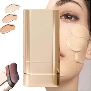 Vivienbeauty Foundation Stick,2 in 1 Vivienbeauty Foundation,Multi-use Foundation Stick Makeup with Brush, Foundation Makeup for All Skin Types,Longwear Natural Finish (Natural Color, 20g)