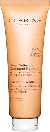 Clarins One-Step Gentle Exfoliating Cleanser 125ml | 3-in-1 Makeup Remover, Cleanser & Exfoliator with Kiwi & Organic Extracts | Suitable for All Skin Types