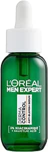 L'Oréal Men Expert Derma Control Anti-Blemish Serum, Smooth & Hydrated Skin, Reduces Imperfections, Blackheads & Post-Acne Marks, 30ml