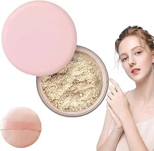 Allaura Beauty Oil Control Loose Powder,Blurring Setting Powder,Waterproof Loose Baking Face Setting Powder Makeup,Smooth Loose Face Powder,Matte Flawless Finish All Skin(03#)