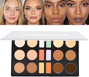 Color Correcting Cream | 18 Colors Makeup Color Highlight Cream | Lasting Long Beauty Contour Palette For Dating, Traveling, Business Trip