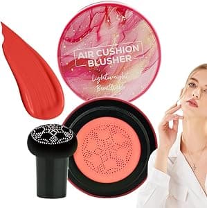 Shurzzesj Cushion Blush,Face Blush | Beauty Cosmetics Long-Lasting Highlighter Contour for Wedding Festive Holiday Everyday