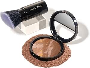 LAURA GELLER NEW YORK 59mm Baked Balance-n-Brighten Foundation with Kabuki Brush Makeup Set, Tan