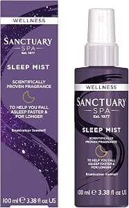 Sanctuary Spa Pillow Spray, Sleep Mist for Face, Body and Pillow with Hyaluronic Acid, Vegan and Cruelty Free, 100 ml