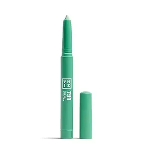 3INA The 24H Eye Stick - Creamy, Waterproof Formula - 2 In 1 Eyeshadow And Eyeliner - Highly Pigmented Shades - 24 Hour Long Lasting - Matte Finish - 791 Matte Turquoise Green - 0.049 Oz