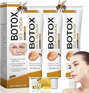 3Pcs Botox Bee Venom Face Cream Anti-Wrinkle Firming, Moisturising, Lifting and Repairing for All Skin Types, Anti-Aging Bee Venom Face Cream