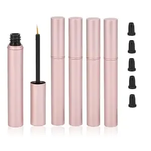 5pcs 4ml DIY Empty Eyeliner Tubes with Wand Aluminum Eyelash Growth Liquid Bottle Refillable Container