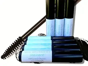 All Natural, Organic Mascara- Plant Based- Vitamin Packed, Nourishing Formula- Great for Sensitive Eyes- Non-Toxic-Vegan and Cruelty Free- Made in the USA (Brown)
