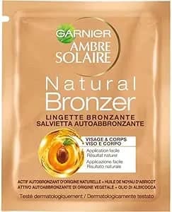 Ambre Solaire No Streaks Bronzer Self Tan Face Wipes 6.1ml
