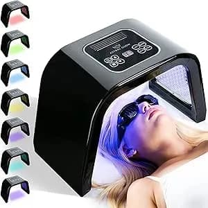 Astral Glow 7 Color LED Light Machine Face Mask - Esthetician Supplies, Home Beauty Machine For Skin Care - Face Mask Skin Care - LED Mask For Facial Care - Black, Spa, Home Salon