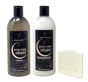 Bath & Body Works Into The Night Shampoo and Conditioner Bundle with a Natural Oats Sample Soap