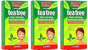 Beauty Formulas Australian Tea Tree Deep Cleansing Nose Pore Strips x 18