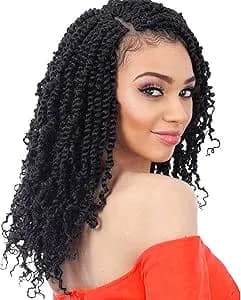 Beyond Beauty Spring Twist Hair 3 Packs Ombre Colors Crochet Braids Synthetic Braiding Hair Extensions 30strands/piecs Low Temperature Fiber (3Packs-8Inch, #1)