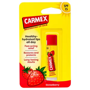 Carmex Classic Lip Balm Strawberry Click Stick SPF 15 4.25g