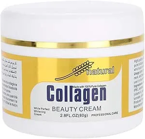 Collagen Beauty Cream Made with Pure Human-like Collagen, 80g Anti Aging Face Hydrating Moisturizer City Beauty Sculpting Cream, Skin Firming Cream Smooth Wrinkles & Fine Lines