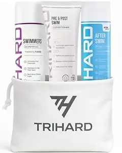 Complete Chlorine Removal Bundle By TRIHARD | Shampoo, Conditioner, Body Wash | Ultimate Pre & Post Swim Care