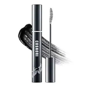 COSNORI Eyelash Tinting Serum 01 Deep Black - Korean Eyelash Boost Tinted Serum – Eyebrow Growth Enhancer for Longer and Thicker – Lash Perm Essential - Vegan, Irritation Free 0.3 fl.oz / 9g (Black)