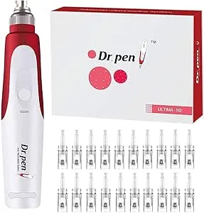 Derma Pen Ultima N2 Professional Electric Wireless Microneedle Dermapen Automatic Beauty Device with Replacement Parts 10x12P, 10x36P, Suitable for Bayonet Attachments