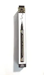 EBIN NEW YORK Dark Brown Liquid Eyeliner - Long Lasting with Water Resistant Formula and Smudge Reistant, Precise Ultra Fine Tip for Perfect Eyeline, High Pigment for Eye Defining, Cruelty Free