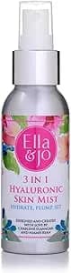 Ella & Jo Hyaluronic Face Mist - Instant Hydration & Plumping - Smooths Fine Lines, Relieves Tightness, Revives Makeup - Moisturising Facial Mist Spray for All Skin Types - Vegan-Friendly