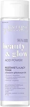 Eveline Cosmetics Beauty & Glow Illuminating Tonic with Glycolic Acid 5%, 200 ml