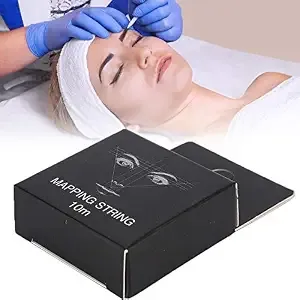 Eyebrow mapping string, Premium Eyebrow Mapping String for Microblading Pre Colored Mapping String for Measuring Eyebrows Spot on Brow Microblading 10 Meters of Ultra Thin Bamboo Charcoal Thread