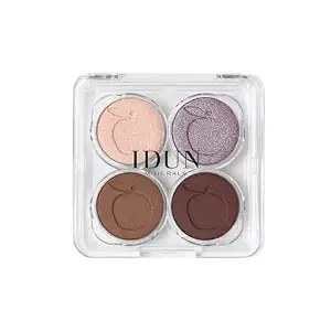 Eyeshadow Palette with Mirror - Lavendel - Swedish Vegan Eye Makeup - 4 Mineral Eyeshadow Shades of Brown, Purple - Each Color 0.03 oz
