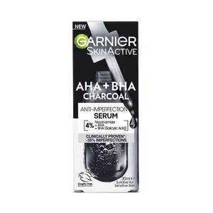 Garnier AHA+BHA Charcoal Anti-Blemish Serum 30mL