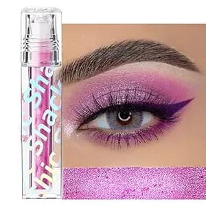 Glitter Eyeshadow Multifunction Roll-on Highlighter Stick Eye Shimmer Glitter Makeup for Highlighting (Lavender Rock 04)