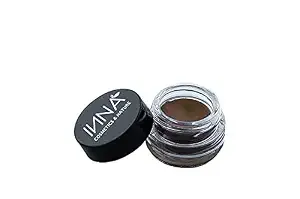Inna Cosmetics & Nature - Gel Eyeliner, vegan, mineral, gluten-free and paraben-free, oil-free, cruelty-free, Made in Canada, 7 g (True Black) (Dark Brown)
