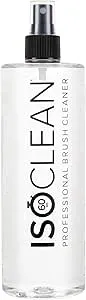 ISOCLEAN Makeup Brush Cleaner with Spray Top - Liquid Makeup Cleaner Solution for Makeup Brushes and Makeup Tools - Cleans Bristles - No Rinse Formula dries in 60 Seconds - Vegan, Cruelty-free - 525ml