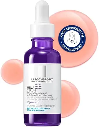La Roche-Posay Mela B3 Serum, Dark Spot Corrector With Anti-Aging Melasyl + 10% Niacinamide, Discoloration Correcting Serum for Sun Spots, Age Spots & Post-Acne Marks, Long-Lasting Results, 30ML