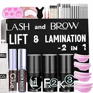 Lash Lift Brow Lamination 2 in 1, Rapid Eyelash and Eyebrow Lifting Kit, DIY Perming Lashes at Home Or Salon Usage Be Eye Voluminous for 6 Weeks about 15 Applications (10ml Lash&Brow Lift Airless