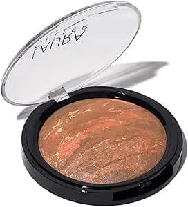 LAURA GELLER Baked Balance-n-Glow Illuminating Powder Foundation (Toffee) Buildable Sheer to Light Coverage Baked Foundation, Satin Finish