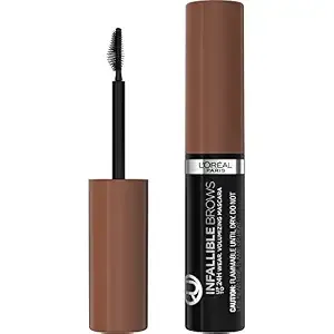 L'Oreal Paris Infallible Volumizing 24H Wear Brow Mascara, Long Lasting Eyebrow Makeup for 2X Fuller Eyebrows, 6R Auburn, 0.13 Fl Oz
