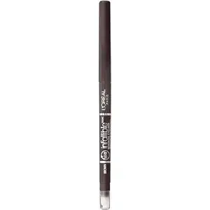 L'Oreal Paris Makeup Infallible Never Fail Original Mechanical Pencil Eyeliner with Built in Sharpener, Brown, 0.008 oz.