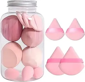 Make Up Sponge Set, Multi-color Makeup Sponge Set, 14pcs Foundation Blending, Beauty Blenders For Face & Body- Make Up Sponges,Makeup Sponges Pack With Case, Creams And Powders