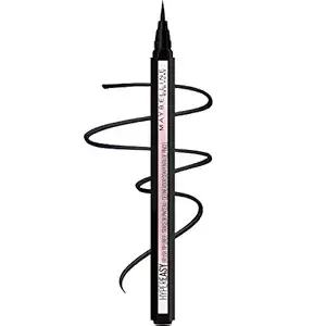 Maybelline Hyper Easy Liquid Pen No-Skip Eyeliner, Satin Finish, Waterproof Formula, Pitch Black, 0.018 Fl Oz