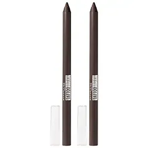Maybelline New York Tattoostudio Waterproof, Long Wearing, Eyeliner Pencil Makeup, Bold Brown, 0.08 oz (Pack of 2)