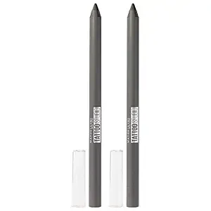 Maybelline New York Tattoostudio Waterproof, Long Wearing, Eyeliner Pencil Makeup, Intense Charcoal, 0.08 Ounce (Pack of 2)