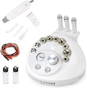 Micro Diamond Microdermabrasion Beauty Machine Scrubber Spray Facial Lift Care Skin Anti Aging Peeling Acne Deep Cleansing Skin Remove Suction Device 4 In 1 Elitzia ET22Y7F (With air pressure gauge)