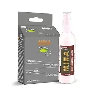 MINA ibrow Hair Color Kit Regular Pack Graphite (Graphite with Cleanser)